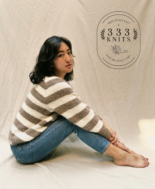 Handknit Crewneck Sweater in Squirrel