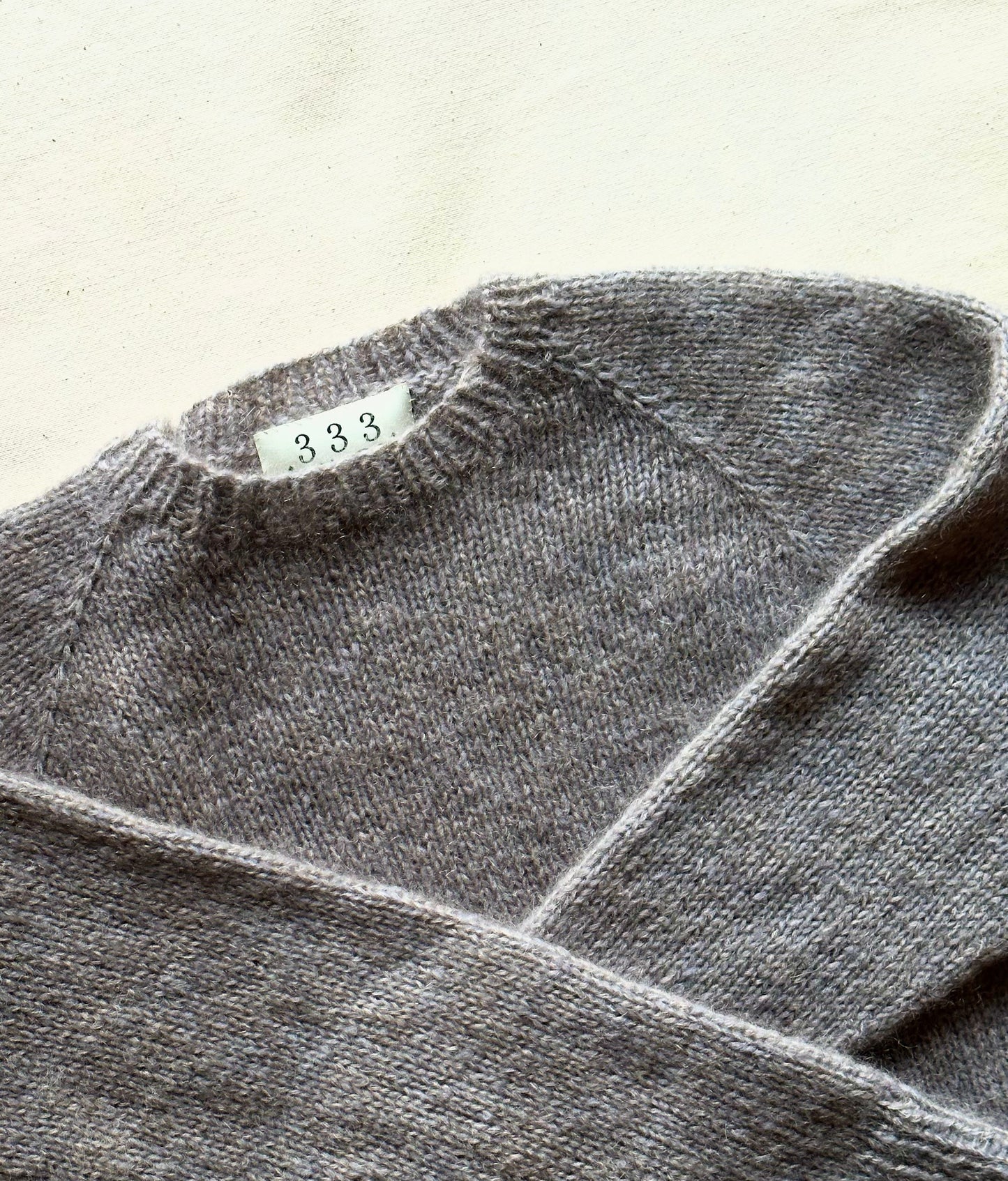 Handknit Crewneck Sweater in Pewter