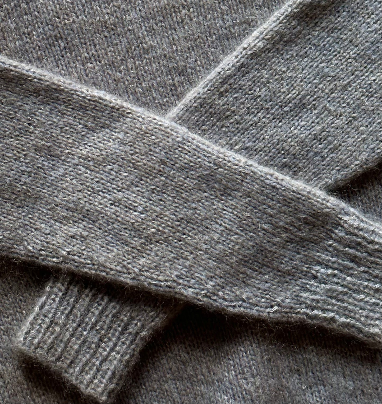 Handknit Crewneck Sweater in Pewter