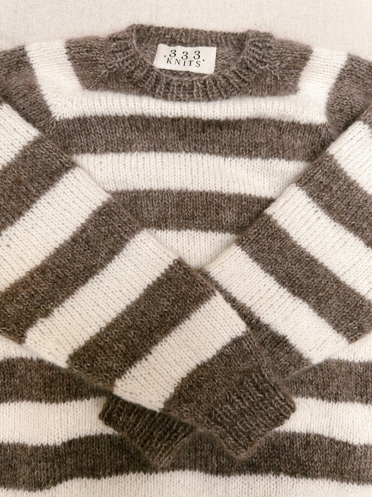 Handknit Crewneck Sweater in Squirrel