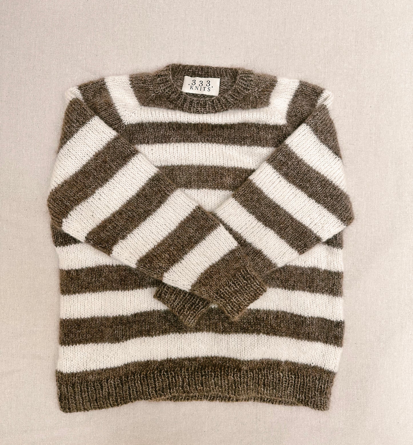 Handknit Crewneck Sweater in Squirrel